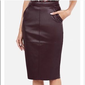 Express 00 Minus the Leather Midi Skirt